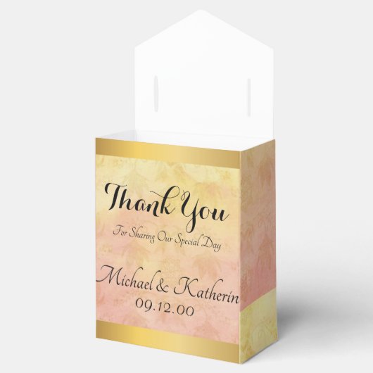 カスタムピンクイエローウォーターカラーレースありがとう フェイバーボックス (オープン)