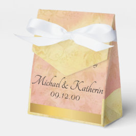 カスタムピンクイエローウォーターカラーレースありがとう フェイバーボックス