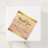 カスタムピンクイエローミュート水彩感謝 フェイバータグ (インサイチュ)