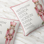 カスタムピンクウォーターカラーナツクラッカーファミリー名 クッション