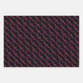 カスタムピンクガーリースチレットからハイヒールの靴プリント ラッピングペーパーシート (正面3)