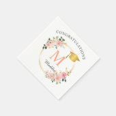 カスタムピンクガールズ卒業パーティー スタンダードカクテルナプキン (角)