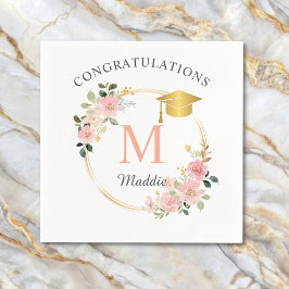 カスタムピンクガールズ卒業パーティー スタンダードカクテルナプキン