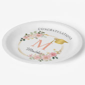 カスタムピンクガールズ卒業パーティー ペーパープレート (アングル)