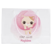 カスタムピンクキッテン ラージペーパーバッグ (裏面)