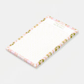 カスタムピンクグリーンドットグリッド学生プレゼントプランナー ポストイット (アングル)