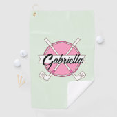 カスタムピンクゴパーソナライズされたルフクラブモノグラム ゴルフタオル (インサイチュ)