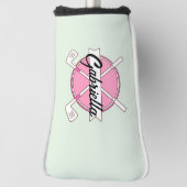 カスタムピンクゴパーソナライズされたルフクラブモノグラム ゴルフヘッドカバー (回転90)