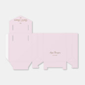 カスタムピンクシックブライダルシャワー金ゴールドスクリプモダント フェイバーボックス (折り畳みなし)