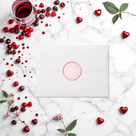 カスタムピンクシャンパンガラスブライダルシャワー ワックスシール