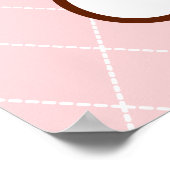 カスタムピンクショップサインプリント ポスター (角)