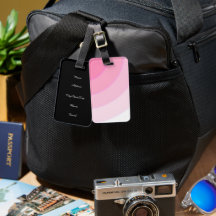 カスタムピンクスワルラゲッジタグ