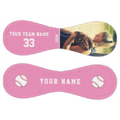 カスタムピンクチームのプレイヤー名写真 ソフトボール (パネル)