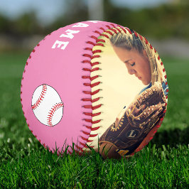 カスタムピンクチームのプレイヤー名写真 ソフトボール