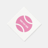 カスタムピンクテニスボール誕生日パーティーのナプキン スタンダードカクテルナプキン (角)