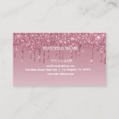 カスタムピンクドリップグリッター 名刺 (裏面)