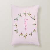 カスタムピンクハチドリ アクセントクッション (正面(垂直))