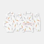 カスタムピンクバニーラビットとニンジン柄 フェイバーボックス (折り畳みなし)