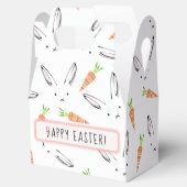 カスタムピンクバニーラビットとニンジン柄 フェイバーボックス (オープン)