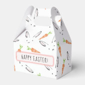 カスタムピンクバニーラビットとニンジン柄 フェイバーボックス (正面サイド)