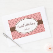 カスタムピンクパターンシール 長方形シール (封筒)