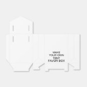 カスタムピンクパーソナライズされたリボン付きテントフェイスボックス フェイバーボックス (折り畳みなし)