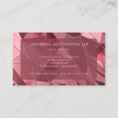 カスタムピンクパープルダイヤモンド抽象芸術プロフェッショナル 名刺 (裏面)