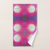 カスタムピンクパープルバスタオルセット バスタオルセット (ハンドタオル)