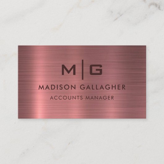 カスタムピンクパープルメタルスタイルプロフェッショナルブシン 名刺 (正面)