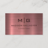 カスタムピンクパープルメタルスタイルプロフェッショナル 名刺 (正面)