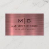 カスタムピンクパープルメタルスタイルプロフェッショナル 名刺 (正面)