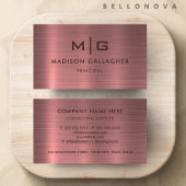 カスタムピンクパープルメタルスタイルプロフェッショナル 名刺