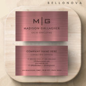 カスタムピンクパープルメタルスタイルプロフェッショナル 名刺