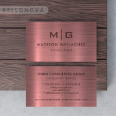 カスタムピンクパープルメタルスタイルプロフェッショナル 名刺