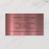 カスタムピンクパープルメタルスタイルプロフェッショナル 名刺 (裏面)