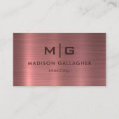 カスタムピンクパープルメタルスタイルプロフェッショナル 名刺 (正面)