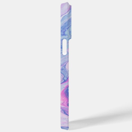 カスタムピンクパープル液大理石モノグラ絵を描ム Case-Mate iPhoneケース (裏面 / 右)