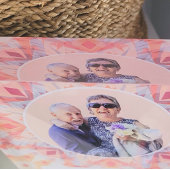 カスタムピンクパープル結婚スターの結婚祝い フォトブロック