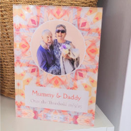 カスタムピンクパープル結婚スターの結婚祝い フォトブロック