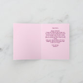 カスタムピンクヒョウ柄ママ誕生日カード カード (内部)