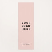 カスタムピンクビジネスロゴ名Instagram ヨガマット (正面)