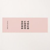 カスタムピンクビジネスロゴ名Instagram ヨガマット (正面(横))