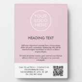 カスタムピンクビジネスロゴ表のトップサイン フォトプラーク (正面)