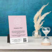 カスタムピンクビジネスロゴ表のトップサイン フォトプラーク (側面)