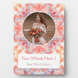 カスタムピンクピーチスター結婚ズ・アニバーサリーギフト フォトプラーク