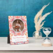 カスタムピンクピーチスター結婚ズ・アニバーサリーギフト フォトプラーク (側面)