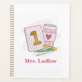 カスタムピンクファーストグレード先生評価 プランナー手帳