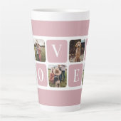カスタムピンクフォトラテマグ カフェラテマグ (正面)