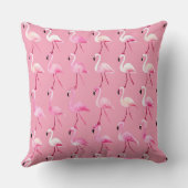 カスタムピンクフラミンゴパラダイスウオーターカラーパターン クッション (裏面)