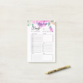 カスタムピンクフローラパーソナライズされた毎日プランナー ポストイット (デスク上)